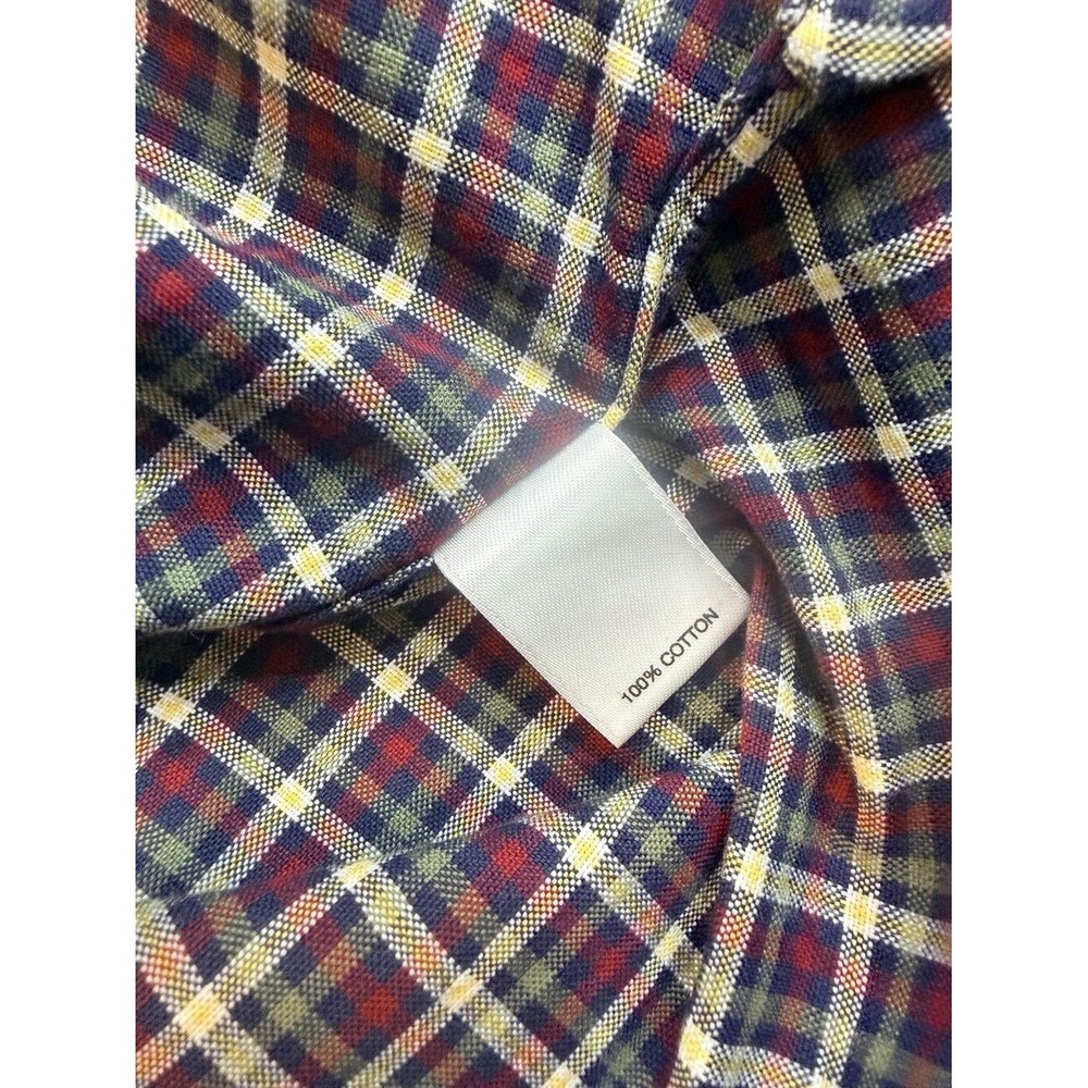 Cremieux Button Down Slim Fit Large Multi Plaid Supima Cotton Casual - Picture 7 of 8